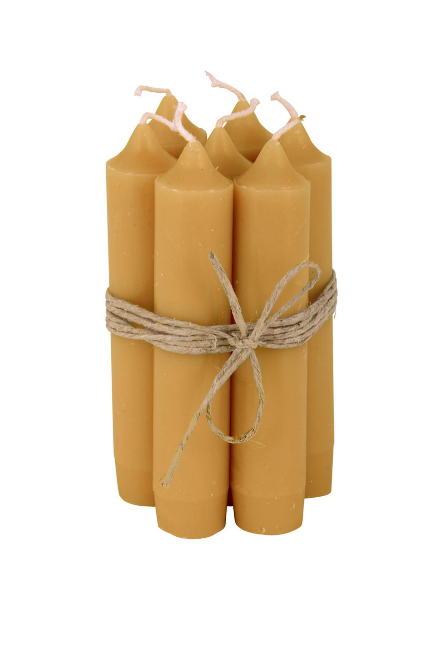 Ciemnożółta (musztardowa) świeczka IB LAURSEN – wysokość 11 cm